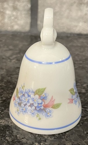 Vintage Small Jaeger Porcelain “Forget Me Not” Bell Bavaria Germany - Picture 2 of 6