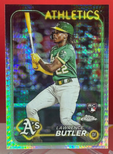 2024 Topps Chrome #5 Lawrence Butler Prism Refractor Rookie RC Athletics