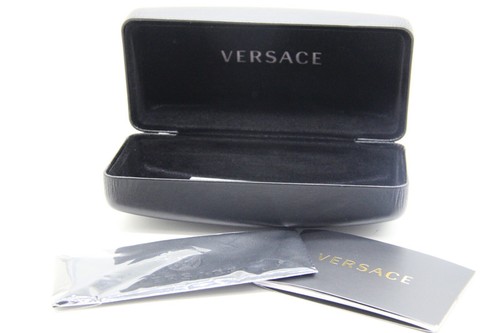 VERSACE AUTHENTIC EYEGLASSES GLASSES OPTICAL LARGE BLACK HARD CLAMSHELL CLOTH - Picture 2 of 2