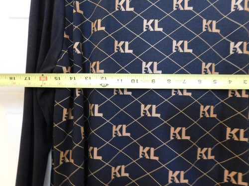 Karl Lagerfeld Herren Langarm KL Monogramm All Over Schwarz Gold Polyester Large - Bild 3 von 6