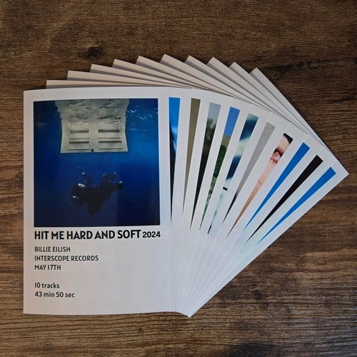 Billie Eilish minimalista mini carteles impresiones álbum Hit Me Hard And Soft - 11 piezas - Imagen 2 de 6