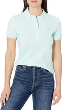 Lacoste Womens L.12.D Slim Fit Stretch Mini Pique Polo, Syringa Mint
