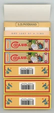 Lot Of 6 Packs-No Glue-Club SD Modiano Patent Echu Rolling Papers-Single Wide NO