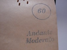 vintage player piano music rolls, Andante Moderato no. 60, " PO02