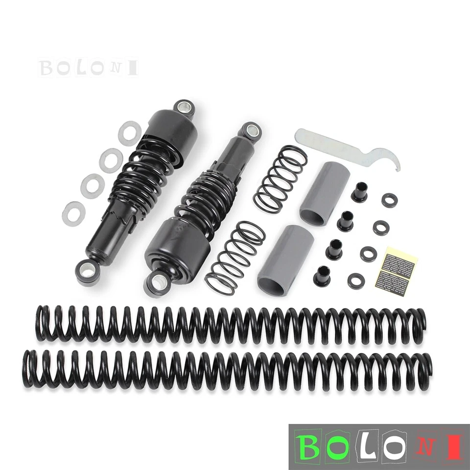 Complete lowering kit 10.5" Shock Absorber Fork Springs For Harley-Davidson Dyna — 第 3/4 张图片