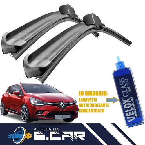 Scheibenwischer Wischerblätter Satz vorne flach für Clio 4 IV (650 350) mit Adaptern - Bild 1 von 11