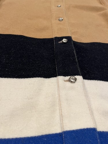 Chaqueta Suéter Vilagallo Azul Negro Blanco Bloque de Color Mezcla de Lana Vacaciones Nueva con Etiquetas 40 - Imagen 3 de 9