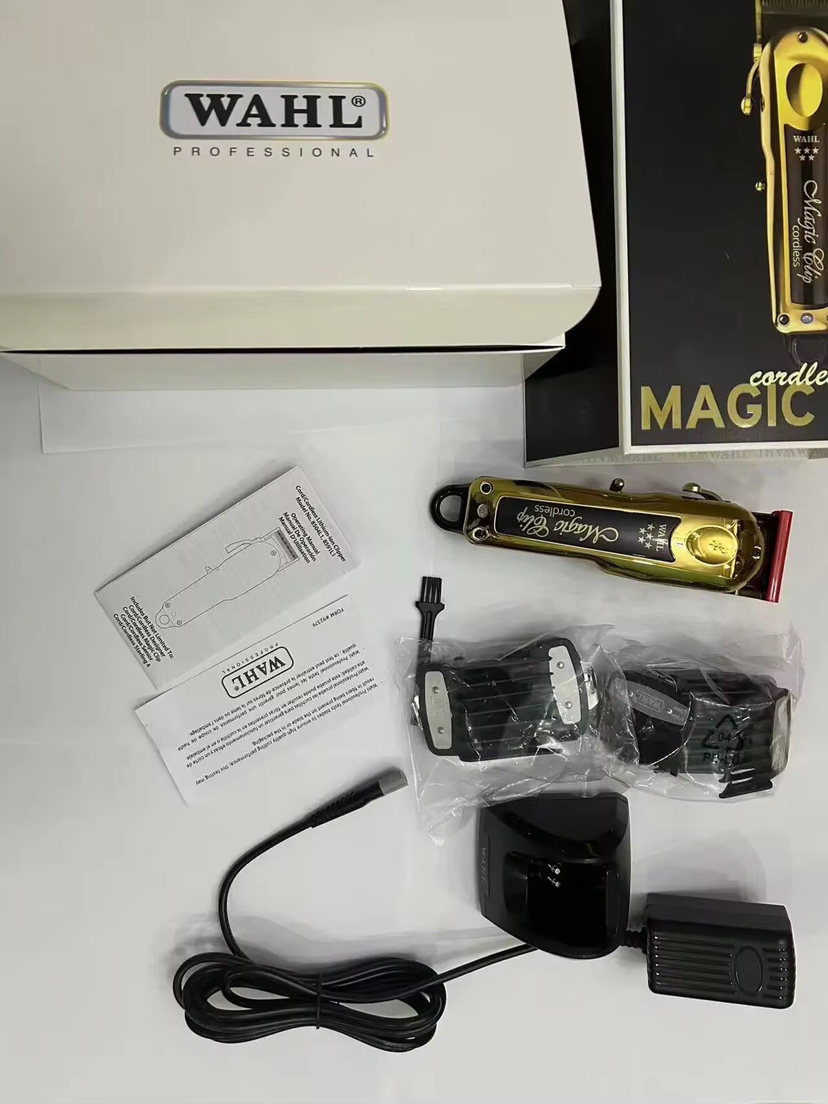 Nuevo clip mágico inalámbrico profesional Wahl en oro profesional cortapelos 8148-833*-
