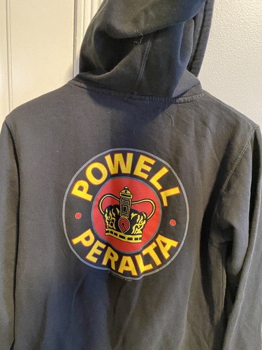 Powell Peralta Supreme Sweater Hoodie Mens Size Small Black Skate Pullover - Picture 6 of 10