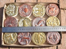 Molds Signs Zodiac Horoscope constelations plaster soar candle 12 pcs D07(Small)
