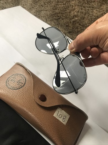 Ray-Ban B&L U.S.A 62-14 Photochromic Blue/Grey Lenses Aviator 80s Sunglasses - Picture 24 of 24