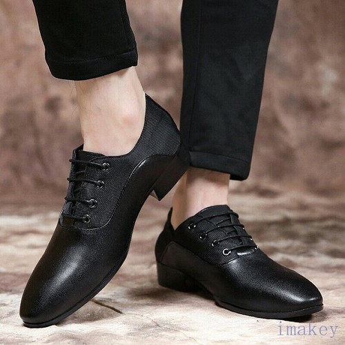 Herren Elegant Schuhe Schnürschuhe Oxford-Schuhe Formell Spitz zulaufend Halbschuhe Leger Übergröße Schick - Bild 10 von 14
