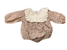 Infant Girls Floral Bubble Romper sz 6-9M Vintage, slightly used.