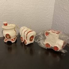 Vtg Christmas Velvet Ornaments Set 3 Pieces Collectibles