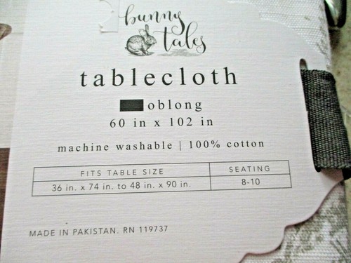 Bunny Tales Speckled Robins Egg Birds Nest Tablecloth 60” X 102” Spring Parisian - Bild 3 von 4