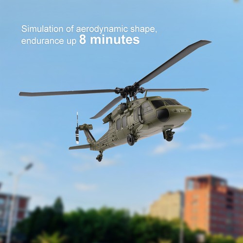 Wltoys K170 RC Helicopter UH-60L Black Hawk Brushless 6-Axis 4CH Remote Control - Picture 13 of 15