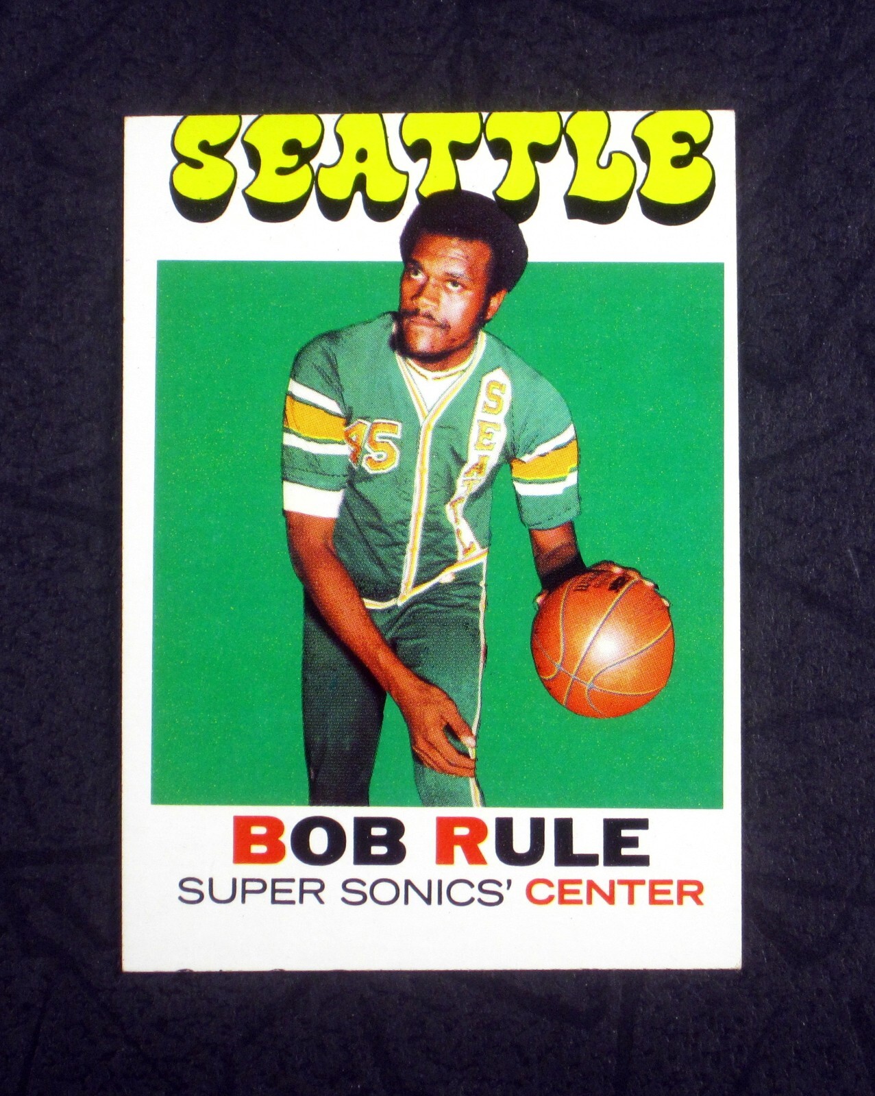 1971 TOPPS SET BREAK Bob Rule #40 Seattle Supersonics EX miscut
