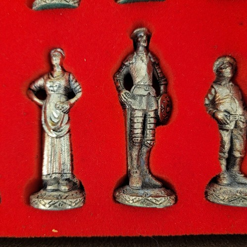 Juego de ajedrez vintage Italfama DON QUIJOTE piezas enchapadas en plata y bronce años 60 - Imagen 9 de 22