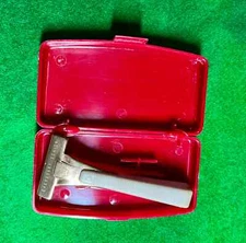 Vintage Eversharp Schick Injector Razor with Royal Crown & Red Case 1950s