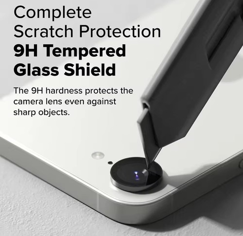 For Apple Iphone 16e Lens Camera Protector Glass HD Tempered Glass Metal Ring - Picture 4 of 11