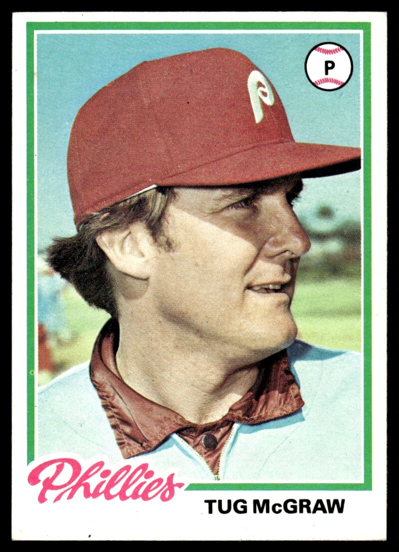 1978 Topps Baseball Card Tug McGraw Phillies #446 NM