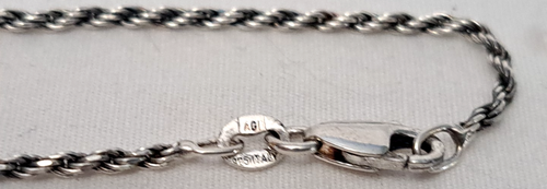 Vintage Unicorn Horse 925 Sterling Silver Braided Italy Silver 20" Chain Marked! - Picture 4 of 7