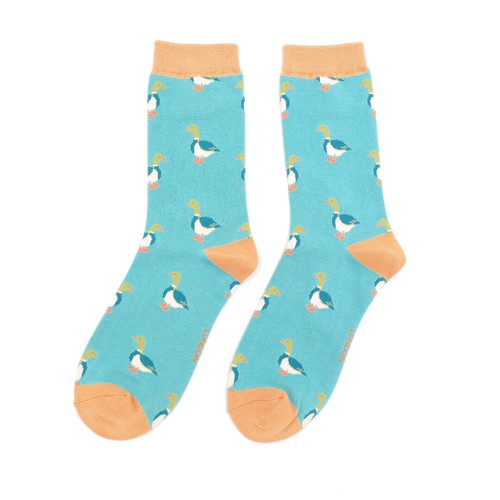 Bird Designs Women's Bamboo Socks One Size Puffin Robin Swan Bluetit Mallard Owl - Picture 5 of 36