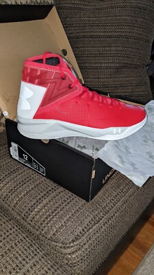 Under Armour Rocket Mens Basketball Shoes 1286385 600 Red/Elemental NIB  Size12