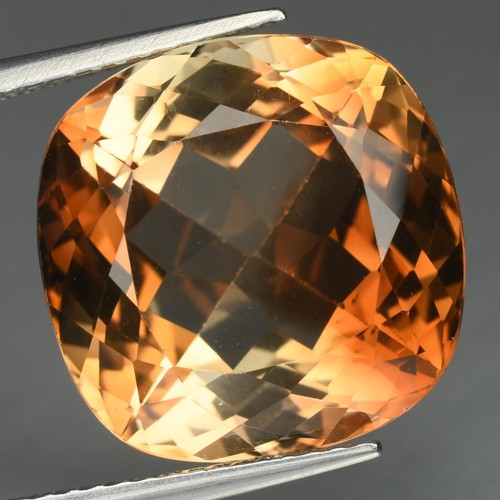 13.87Ct 13.8mm Cushion Amazing! 100% Natural Champagne Topaz Loose Gemstone.