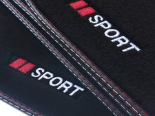 Fußmatten Logo Sport für Alfa Romeo 166 Bj.1998-2007 Velours 