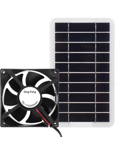 30W Solar Power Panel Exhaust Roof Attic Fan Air Ventilation Van Cooling For Pet - Picture 11 of 13