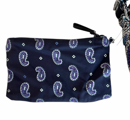 Vera Bradley Bandolera Cartera y Bolsa de Maquillaje Set de 2 Piezas Noche Profunda Paisley NUEVO - Imagen 12 de 14
