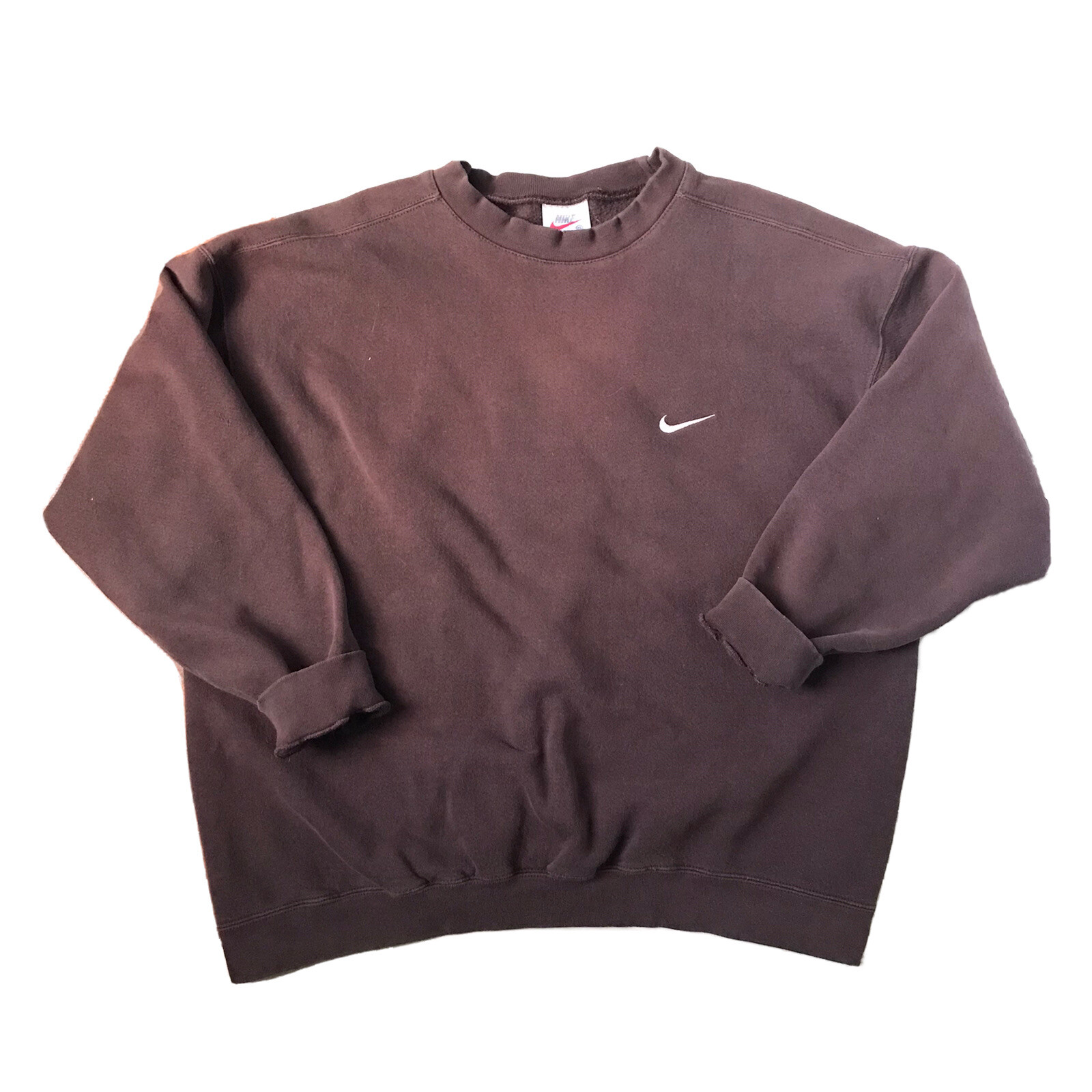 90s Vintage Nike Mocha Brown Pullover Crewneck Sweatshirt White Tag Mens XL  | eBay