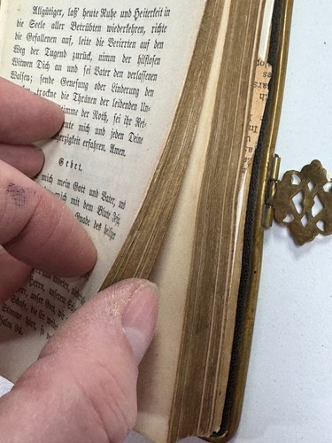 1850s Leather and Bovine Holy Grail Icon jesus mein lehrmeister catholic book - Picture 15 of 16