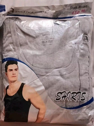 Tank Top Shirts By Gelante - 3 pack XXL - Gray White Black Factory Sealed  - Picture 1 of 2