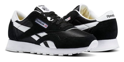 Reebok Classic Nylon Black White Junior 