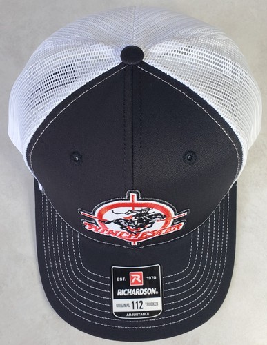 Winchester Embroidered Patch on Richardson 112 Trucker Hat Snapback Black/White - Picture 4 of 9