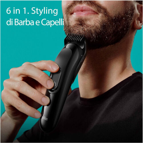 Electric Beard And Hair Shaver, MENS BEARD TRIMMER & Mens Hair Clipper, 6-In-1 - Picture 5 of 7