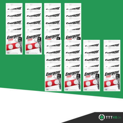 50 x 2er Energizer CR 2450 3V Lithium Batterie Knopfzelle DL2450 100 Stück 