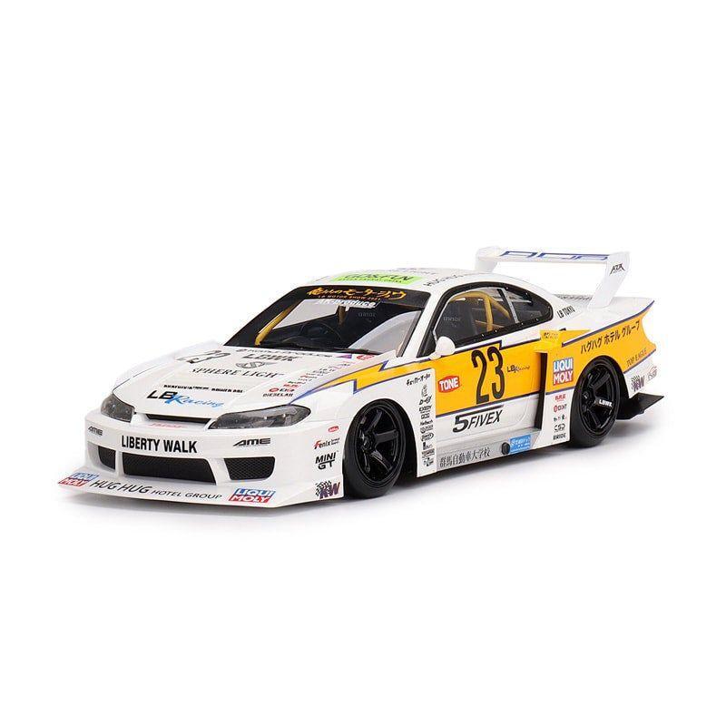 TOP SPEED 1/18 Super Silhouette NISSAN S15 SILVIA Presentation White×Yellow