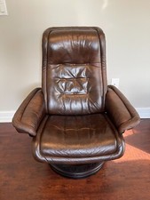Ekornes Stressless Leather Recliner Chair  Ottoman Medium Brown