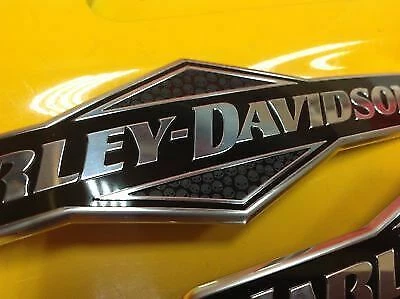 Genuine Harley Softail Skull Willie G Fuel Gas Tank Set Emblems Badges  - Image 3 of 4
