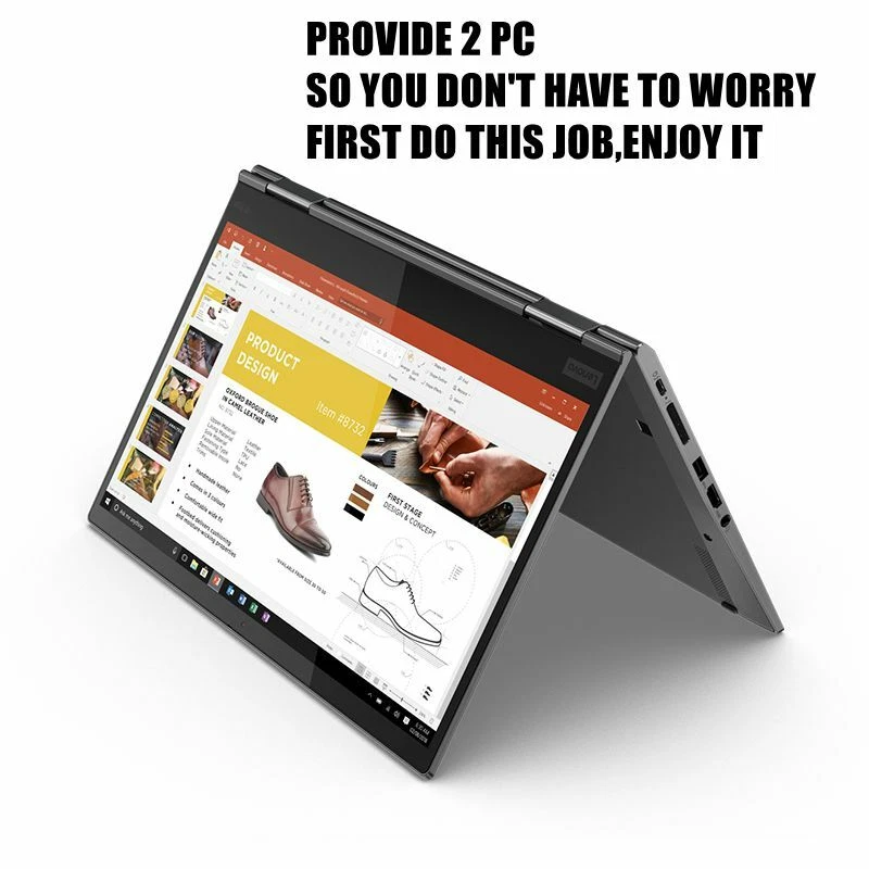 Screen Protector For Lenovo Thinkpad X1 Yoga Gen5 2020 14" Full Screen 2 Pack - Image 3 of 4