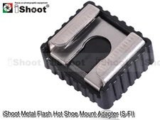 Metal Flash Hot Shoe Mount Adapter to 1/4” Thread for Studio Light Stand/Tripod