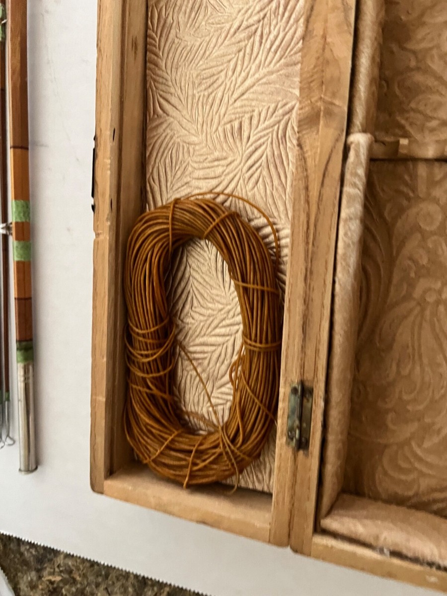 Vintage Bamboo Hexagon 5 Piece Fly Rod With Wooden Case Made