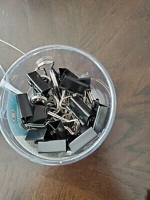 Assorted Colors Small 19mm - Metal Binderclips Clamps Moustache Paper Binder Clips 40-Count per Box 0.75 Inch