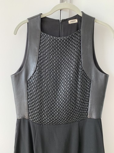 Cocktailkleid L’agence schwarz Leder - Bild 3 von 6