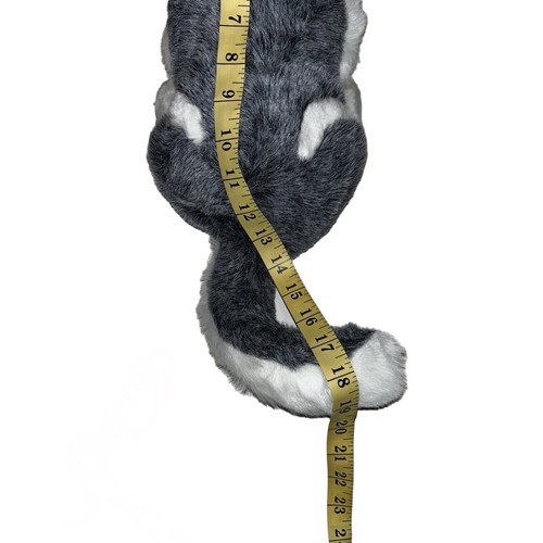 GOFFA Plush Siberian Husky Malamute Wolf Dog Laying Down Wolf Gray White NOS 19” - Picture 16 of 17