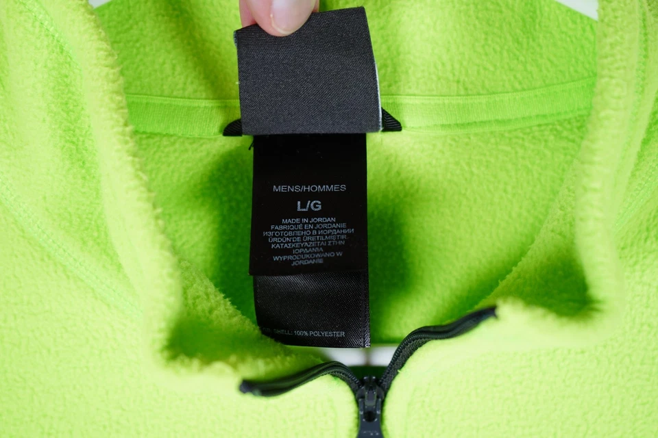 Pullover polar verde neón 1/4 cremallera The North Face para hombre L Foto 3 de 4