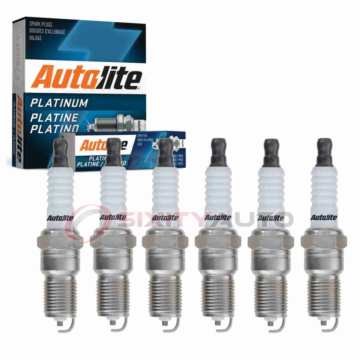 6 pc Autolite Platinum Spark Plugs for 1987 Oldsmobile Firenza 2.8L V6 vq